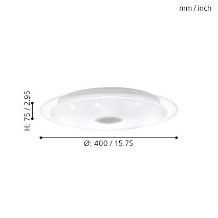 Eglo - Plafoniera LED dimmerabile LED/24W/230V +  telecomando