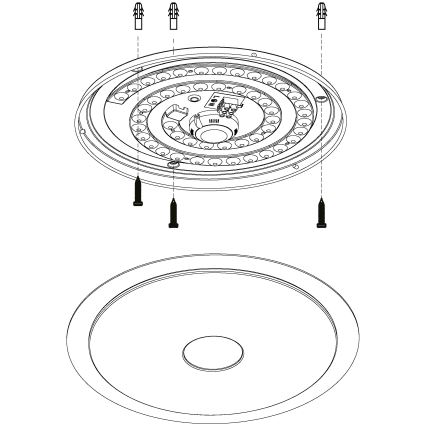 Eglo - Plafoniera LED dimmerabile LED/24W/230V +  telecomando