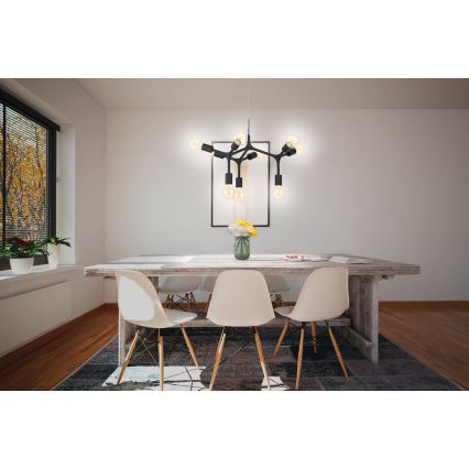 Eglo - Lampadario a sospensione con filo 9xE27/60W/230V