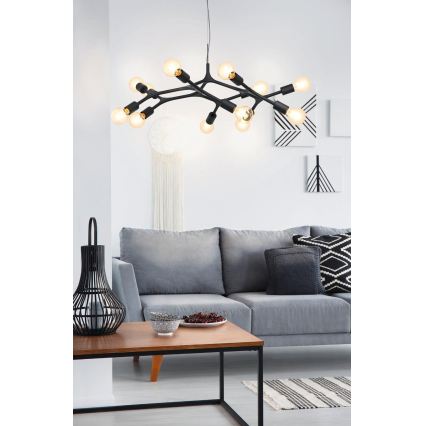 Eglo - Lampadario a sospensione con filo 12xE27/60W/230V