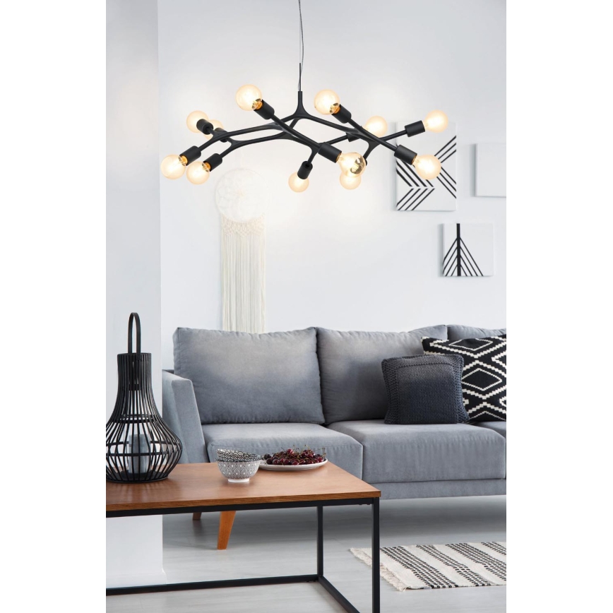 Eglo - Lampadario a sospensione con filo 12xE27/60W/230V