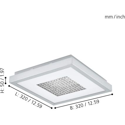 Eglo 98369 - Plafoniera a LED dimmerabile PESCATE LED/24W/230V