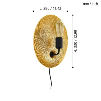 Eglo 98379 - Applique da parete GASCUERIA 1xE27/60W/230V