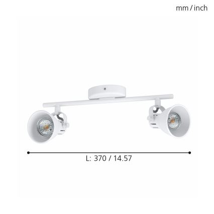 Eglo - Luce Spot a LED 2xGU10/3,3W/230V