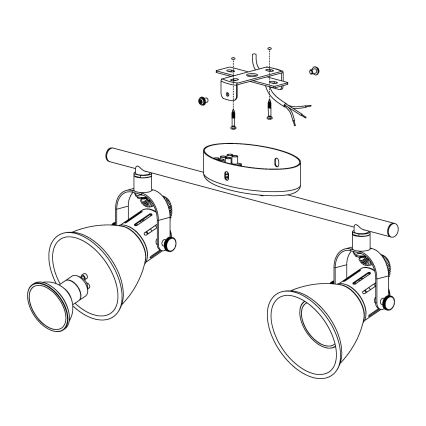 Eglo - Luce Spot a LED 2xGU10/3,3W/230V