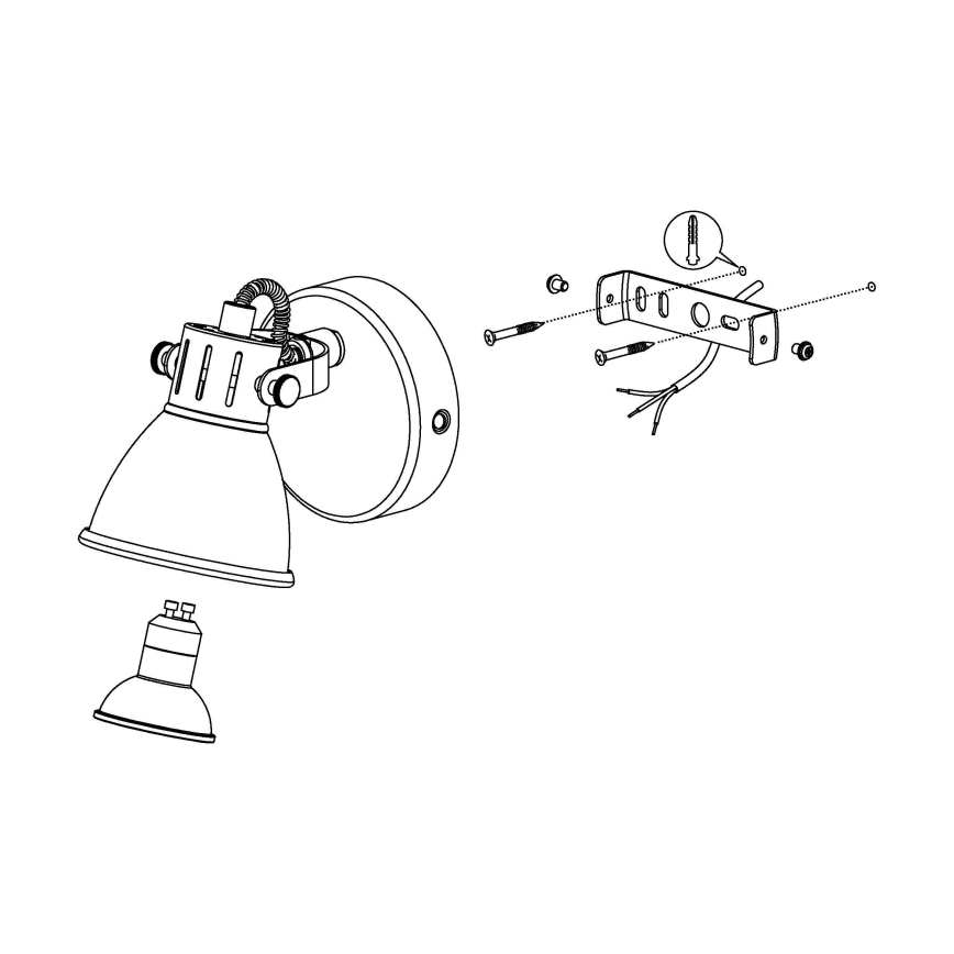 Eglo - Luce Spot da parete a LED 1xGU10/3,3W/230V