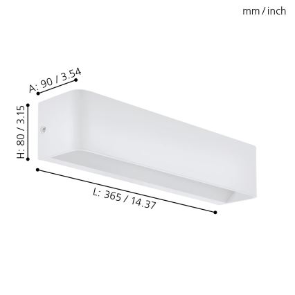 Eglo - Applique a LED LED/12W/230V