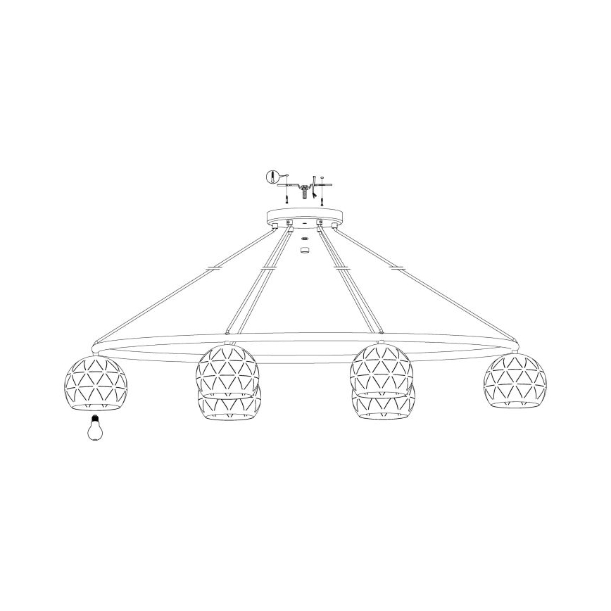 Eglo - Lampadario a sospensione con filo 6xE14/40W/230V