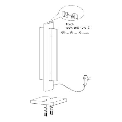 Eglo - Lampada da tavolo LED dimmerabile LED/15W/230V