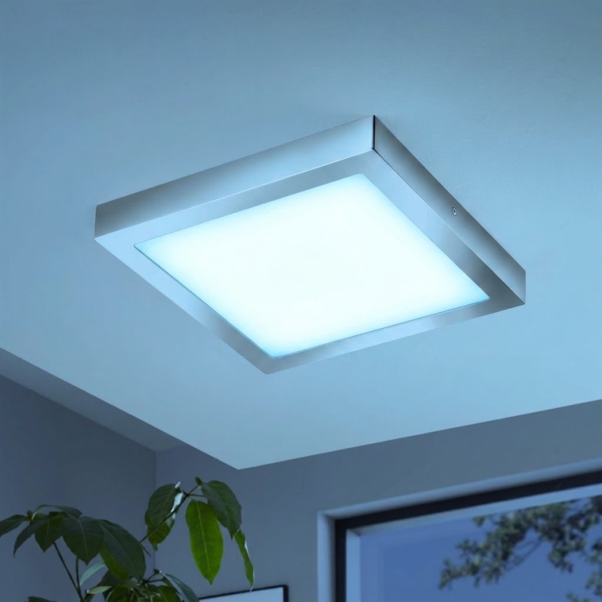 Eglo - Plafoniera LED RGBW dimmerabile FUEVA-C LED/21W/230V Bluetooth IP44 30x30 cm
