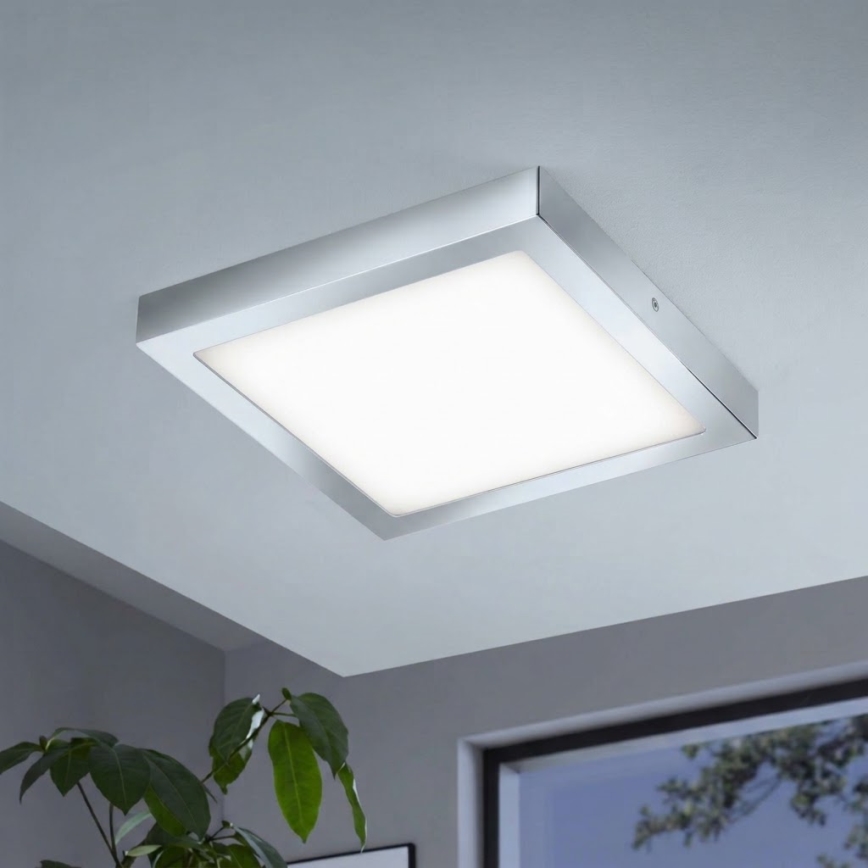 Eglo - Plafoniera LED RGBW dimmerabile FUEVA-C LED/21W/230V Bluetooth IP44 30x30 cm