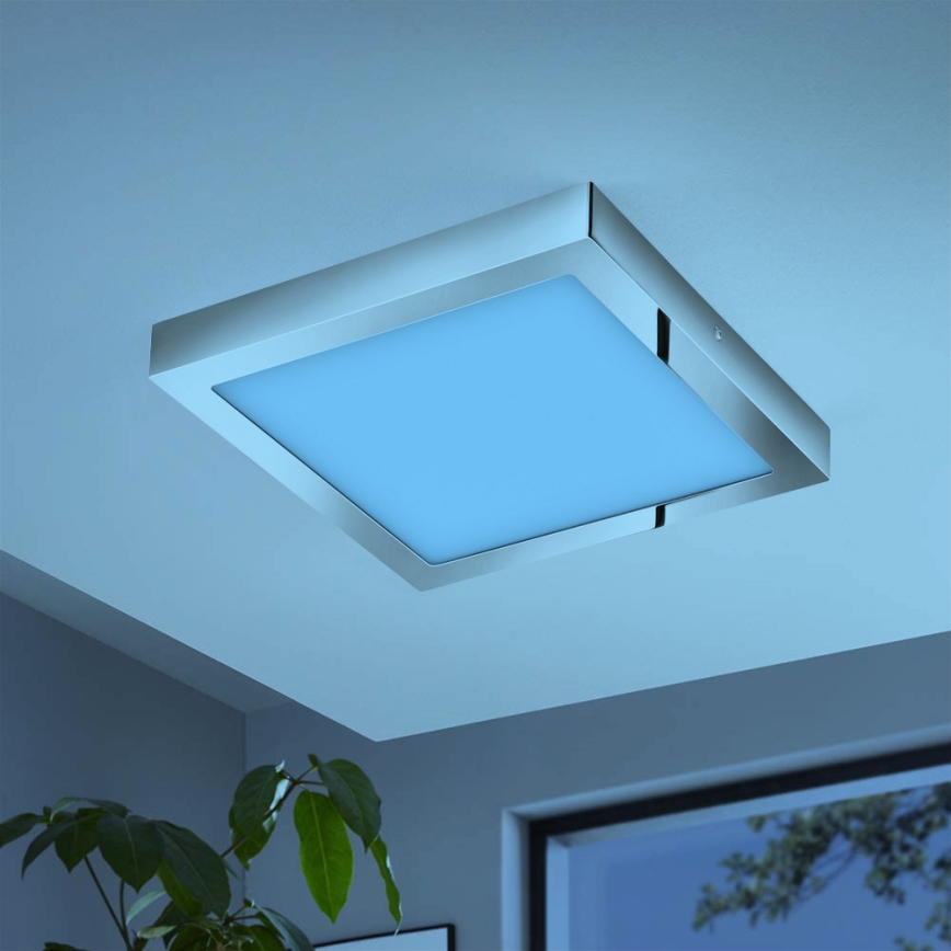 Eglo - Plafoniera LED RGBW dimmerabile FUEVA-C LED/21W/230V Bluetooth IP44 30x30 cm