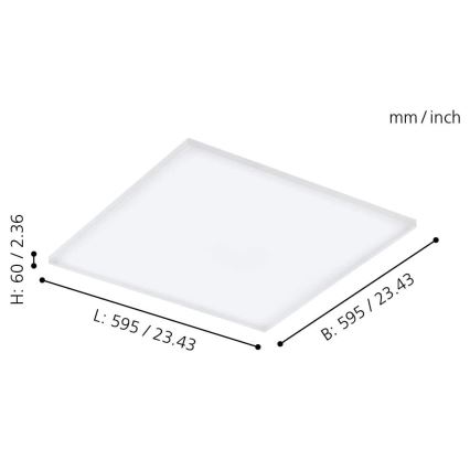 Eglo - Plafoniera LED RGB dimmerabile TURCONA-C LED/30W/230V + T