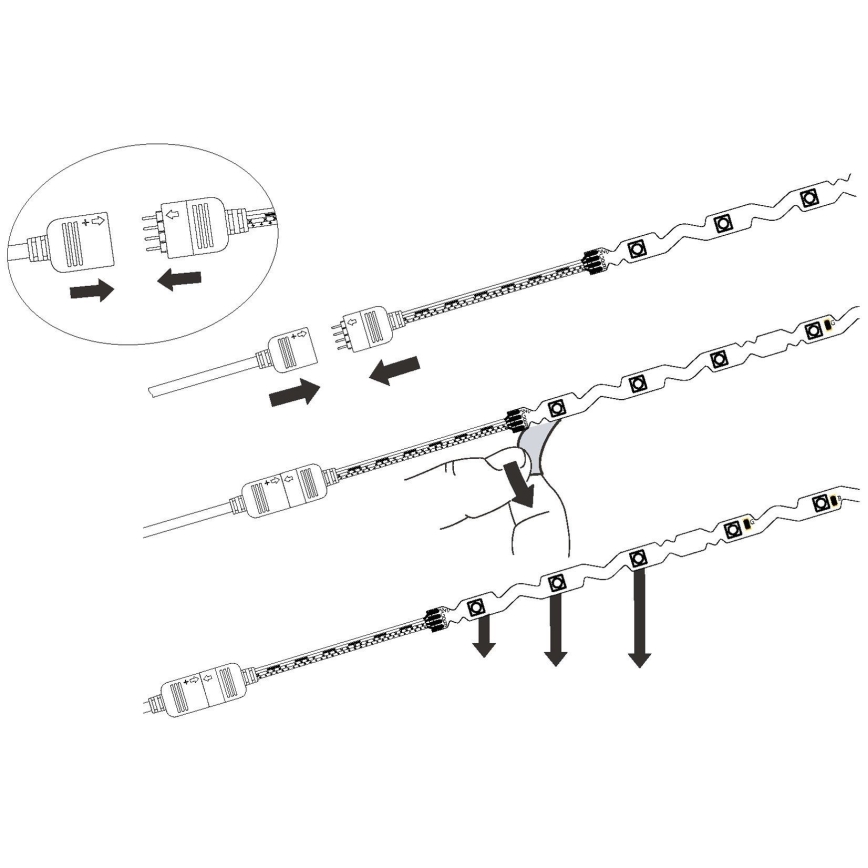 Eglo - LED RGB Striscia dimmerabile LED/9,7W/230V/24V + telecomando