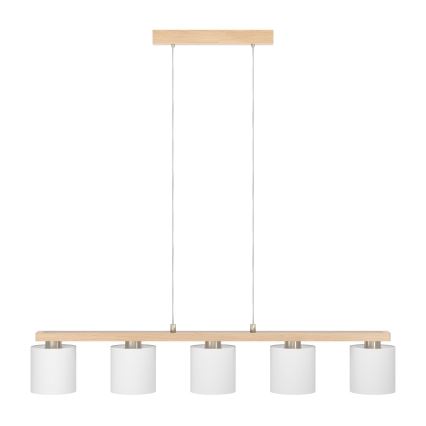 Eglo - Lampadario a sospensione con filo 5xE27/28W/230V