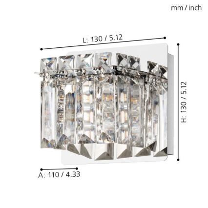 Eglo - Applique a LED 1xG9/3W/230V cromo