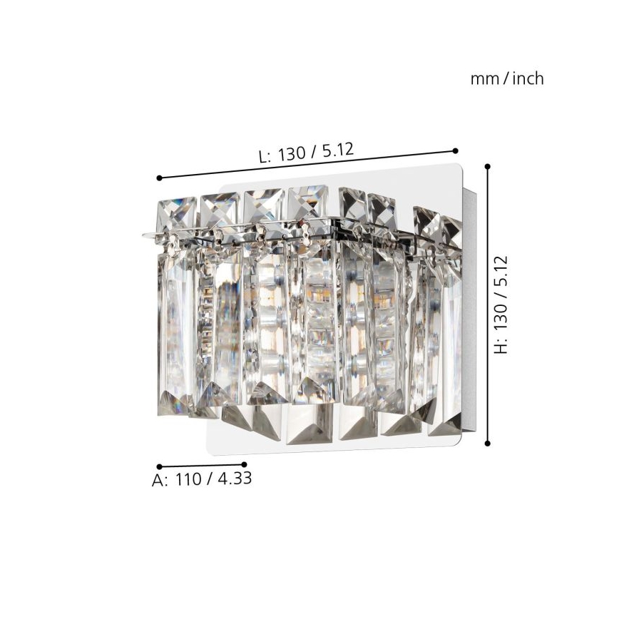 Eglo - Applique a LED 1xG9/3W/230V cromo lucido