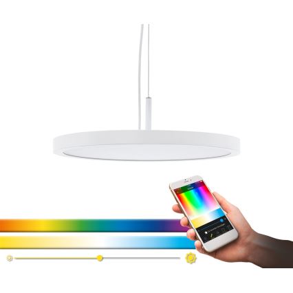 Eglo - Lampadario LED RGB dimmerabile a sospensione con filo CERIGNOLA-C LED/21W/230V + T