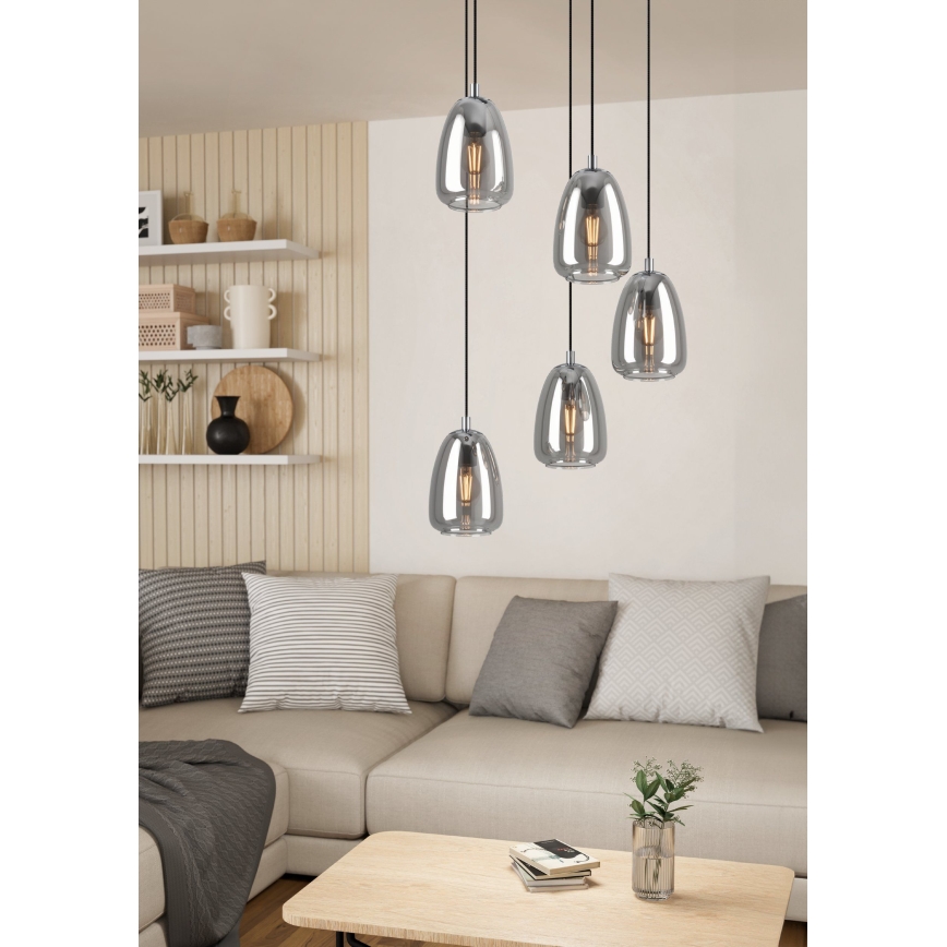 Eglo - Lampadario a sospensione con filo 5xE27/40W/230V