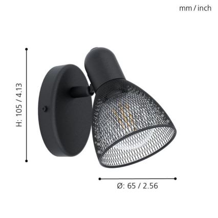 Eglo - Luce Spot da parete 1xE14/28W/230V