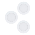 Eglo 98631 - Set di 3 faretti da incasso LED FUEVA, 3xLED/5W/230V, Ø 12 cm