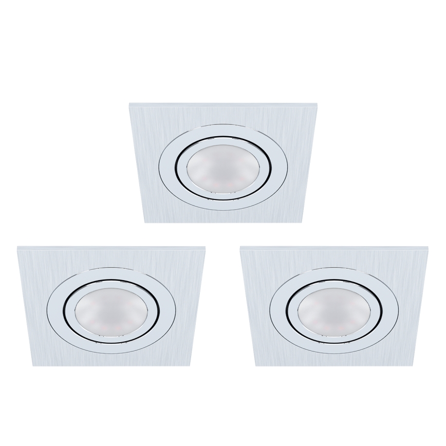 Eglo - SET 3xLED Lampada da incasso AREITIO 3xGU10/5W/230V