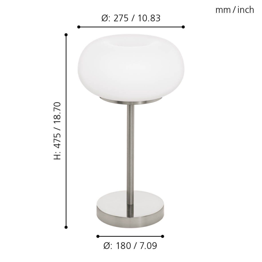 Eglo - LED RGB Lampada da tavolo dimmerabile OPTICA-C LED/16W/230V diametro 27,5 cm