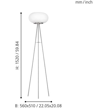 Eglo - Lampada da terra LED RGB dimmerabile OPTICA-C LED/17W/230V