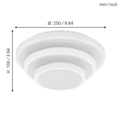 Eglo - Plafoniera LED LED/11,4W/230V + LED/8,6W + LED/5,4W