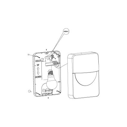 Eglo - Applique da esterno 1xE27/28W/230V IP44