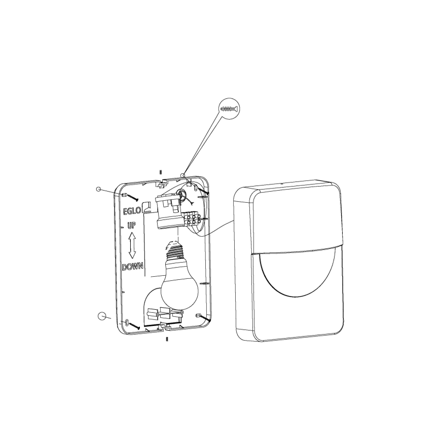 Eglo - Applique da esterno 1xE27/28W/230V IP44