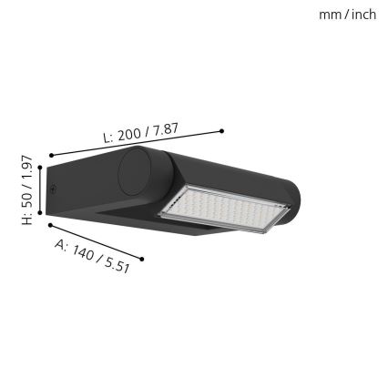 Eglo - Applique LED per esterni LED/4,8W/230V IP44