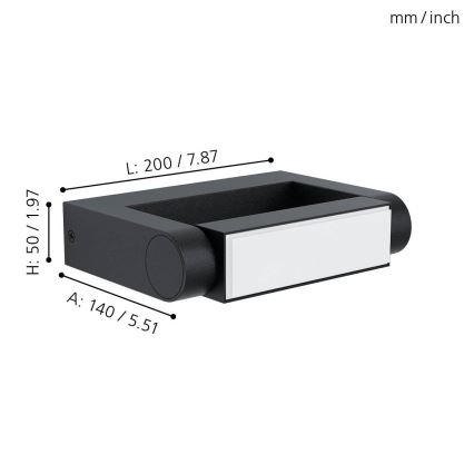 Eglo - Applique LED per esterni LED/4,8W/230V IP44