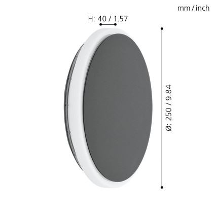 Eglo 98712 - Applique da esterno a LED MONGODIO LED/11,5W/230V IP44