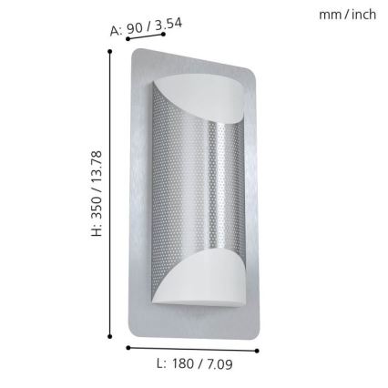 Eglo - Applique da esterno 2xE27/10W/230V IP44