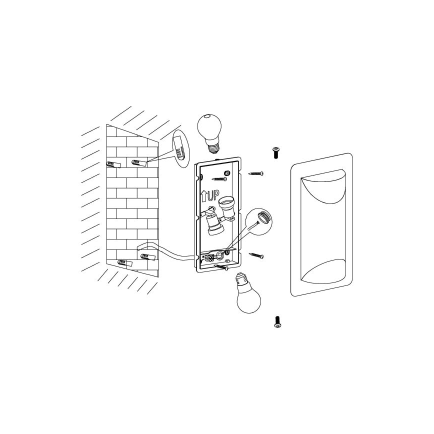 Eglo - Applique da esterno 2xE27/10W/230V IP44