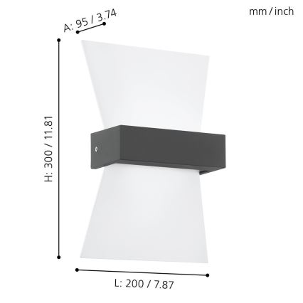 Eglo - Applique a LED da esterno LED/4,8W/230V IP44