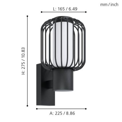 Eglo - Applique da esterno 1xE27/28W/230V IP44