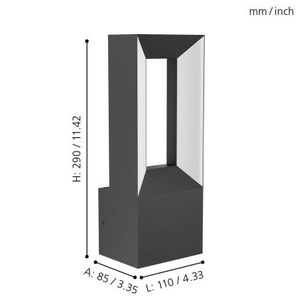 Eglo - Applique LED da esterno 2xLED/5W/230V IP44