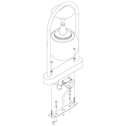 Eglo - Lampada da esterno 1xE27/28W/230V IP44