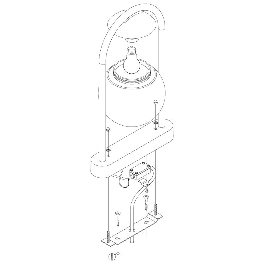 Eglo - Lampada da esterno 1xE27/28W/230V IP44