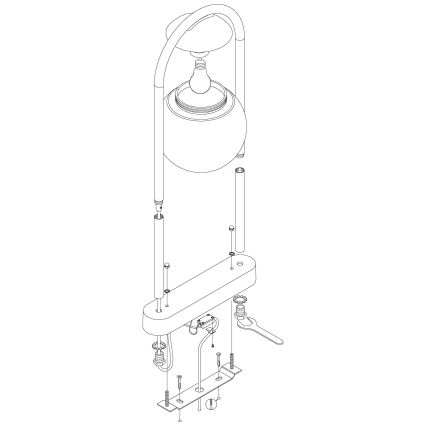 Eglo - Lampada da esterno 1xE27/28W/230V IP44