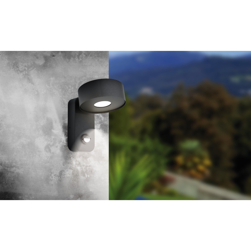 Eglo - Applique LED per esterni con sensore LED/6W/230V IP44