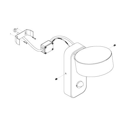 Eglo - Applique LED per esterni con sensore LED/6W/230V IP44