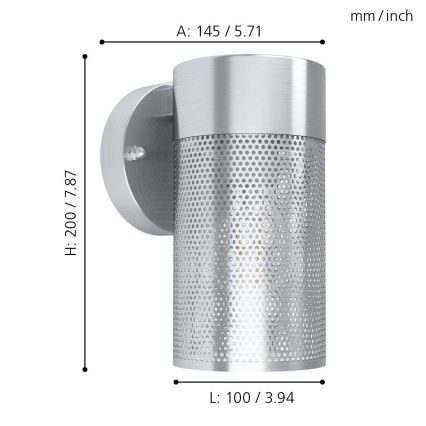 Eglo - Applique da esterno 1xE27/28W/230V