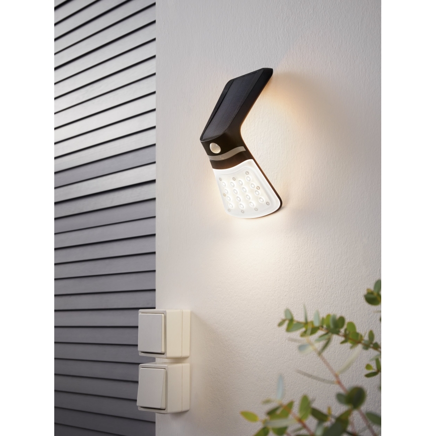 Eglo - Luce solare con sensore LED/2W/3,7V 1200 mAh IP44