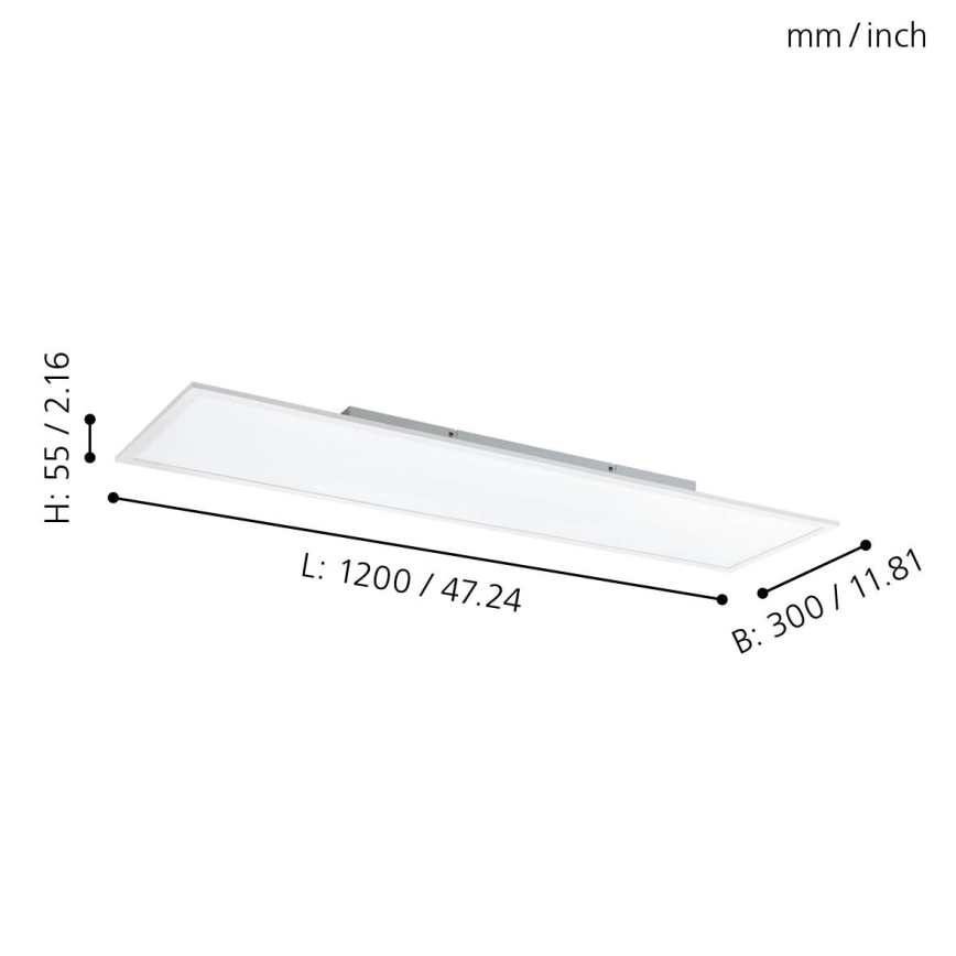 Eglo - Plafoniera dimmerabile RGBW LED/32,5W/230V 2700-6500K 120x30 cm + telecomando