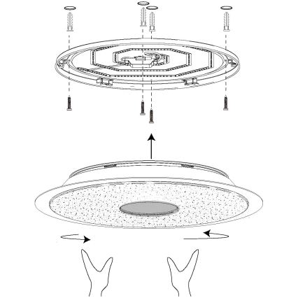 Eglo - Plafoniera LED RGB dimmerabile LANCIANO-C LED/53W/230V + T