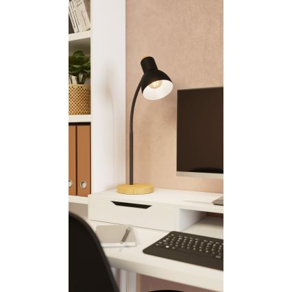 Eglo - Lampada da tavolo 1xE27/40W/230V nero