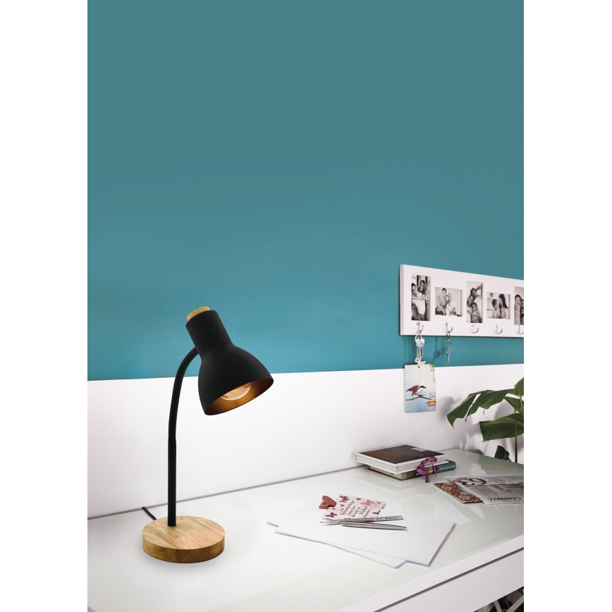Eglo - Lampada da tavolo 1xE27/40W/230V nero